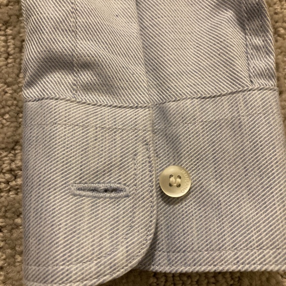 Textured blue button down - Picture 4 of 5